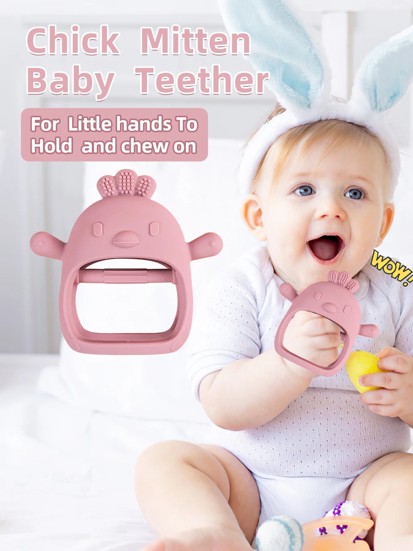 Baby Teething Gloves with Silicone Chew