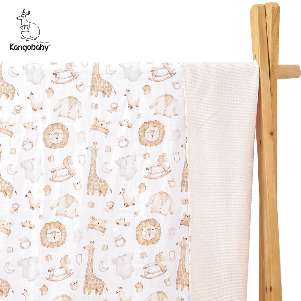 Waffle Baby Blanket Bamboo Cotton Quilt Large Size