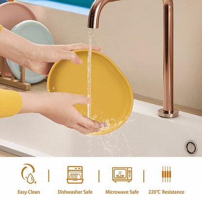 Baby Tableware Set Silicone Bowl Plate Spoon Fork Bib Cup