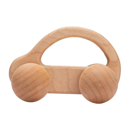 Wooden Cartoon Car Bus Montessori Push Toys Baby Gift