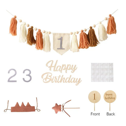 Baby Party Banner Tassel Pendant Set Birthday Decoration