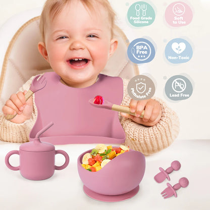 Baby Silicone Feeding Tableware Complete Set