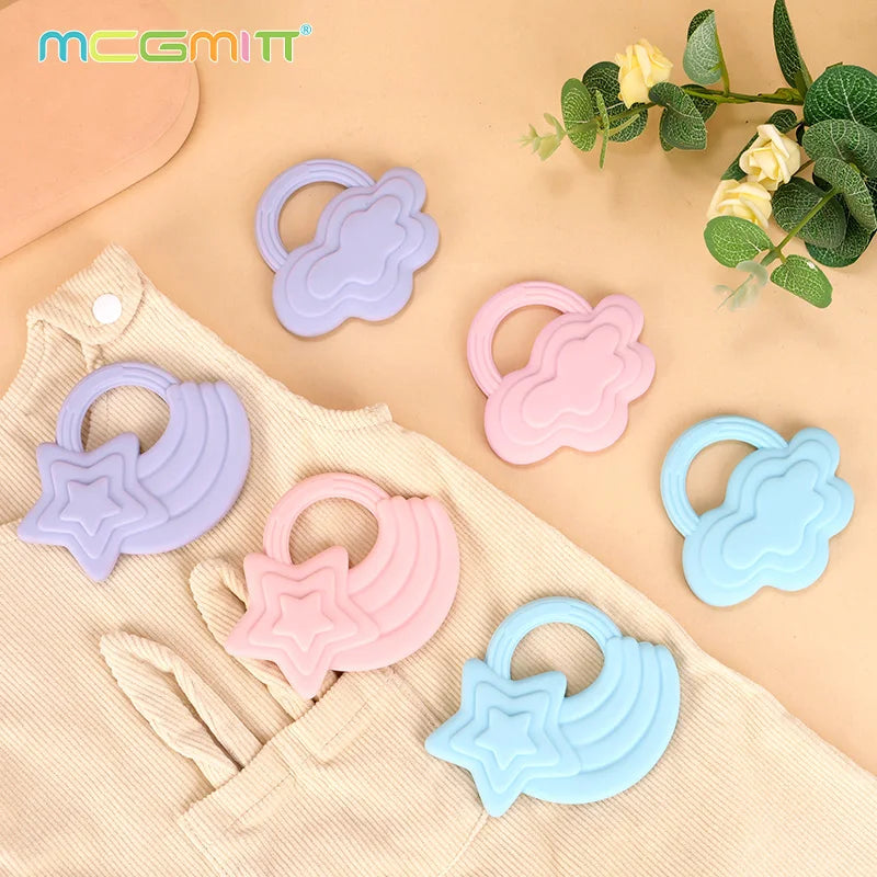 Baby Cartoon Cloud Star Whale Teether Set