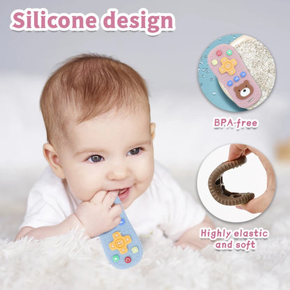 Baby Silicone TV Remote Teether Sensory Toy