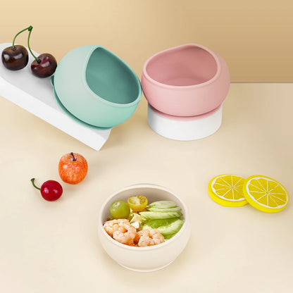 Cute Cartoon Baby Silicone Suction Bowl