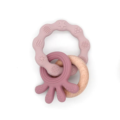 Baby Silicone Teether Bracelet Rattle