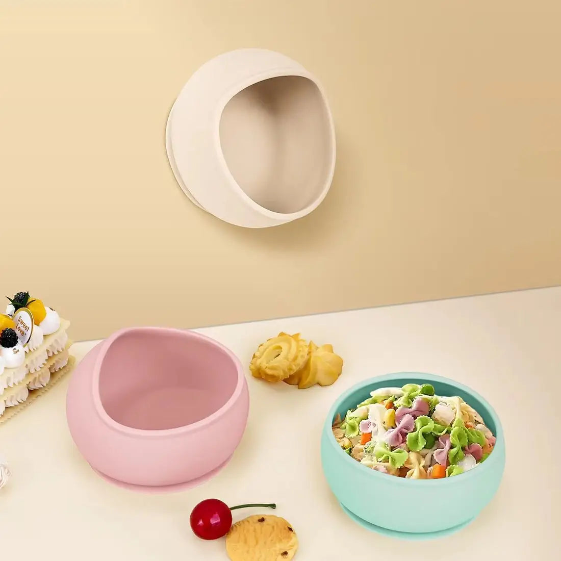 Cute Cartoon Baby Silicone Suction Bowl