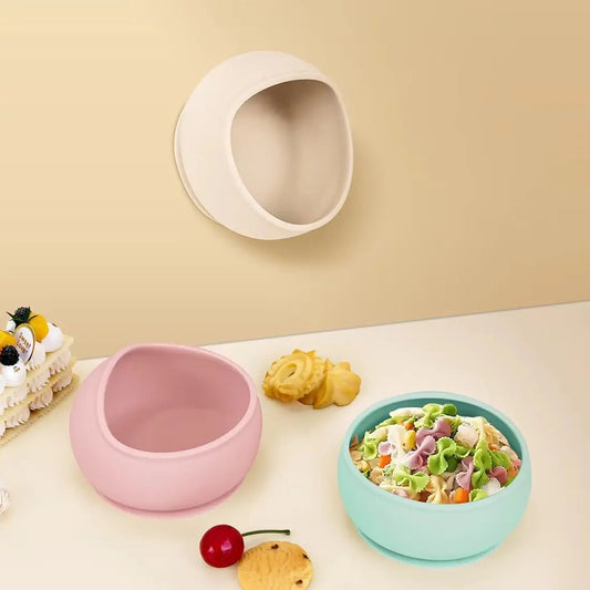 Cute Cartoon Baby Silicone Suction Bowl