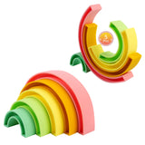 Silicone Rainbow Building Blocks Montessori Learning Toy