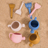 Silicone Beach Sand Toy Set with Bucket Shovel and Rake
