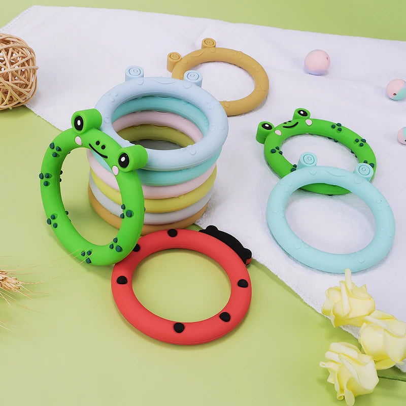 Multicolor Silicone Teething Ring for Infants