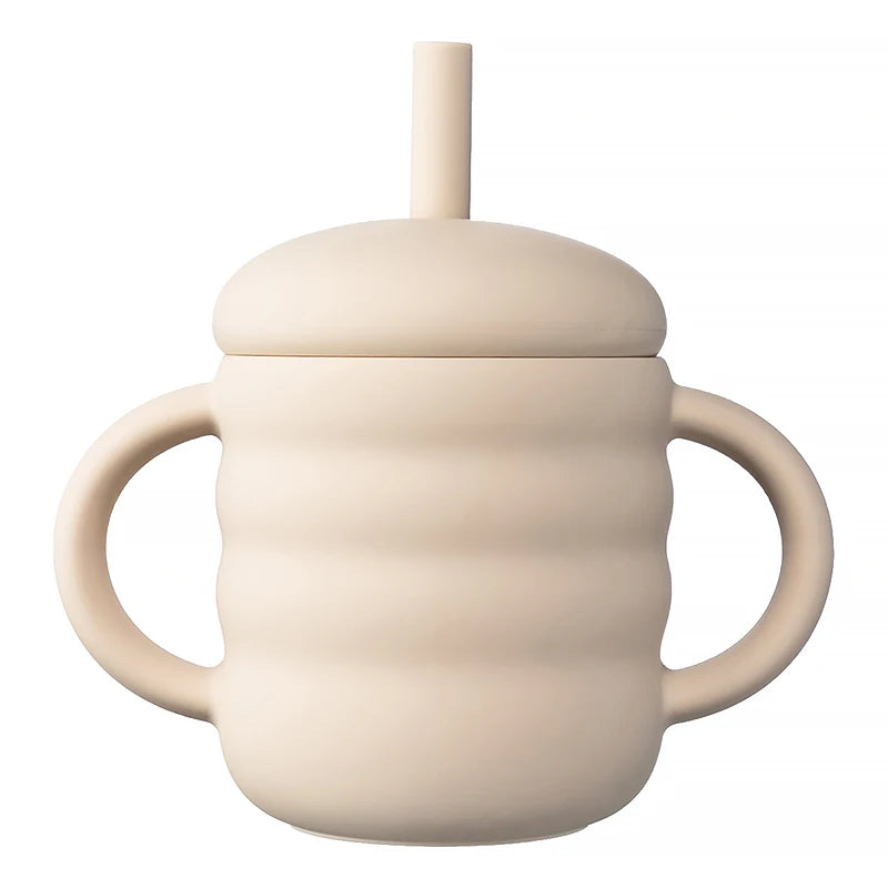Silicone Baby Drinking Cup Portable Learning Hand Grip