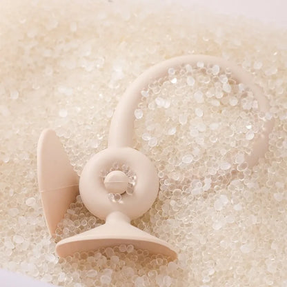 Wooden Ring Teether with Silicone Toy for Newborns