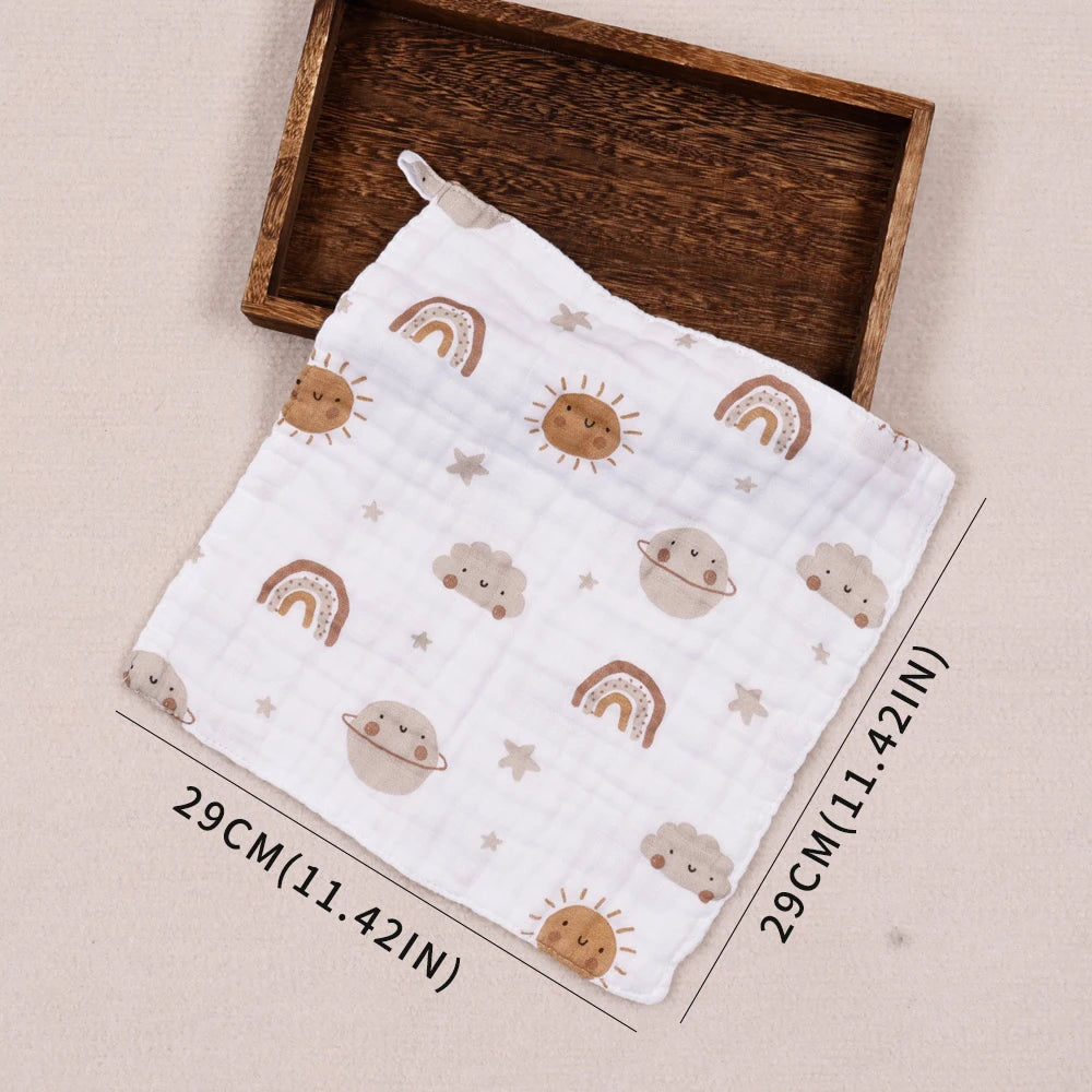 Bamboo Cotton Baby Muslin Towel and Burp Cloth Pack