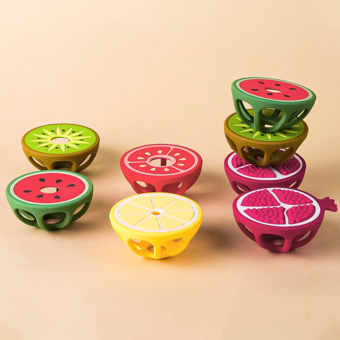 Baby Silicone Fruit Shaped Teether Ball