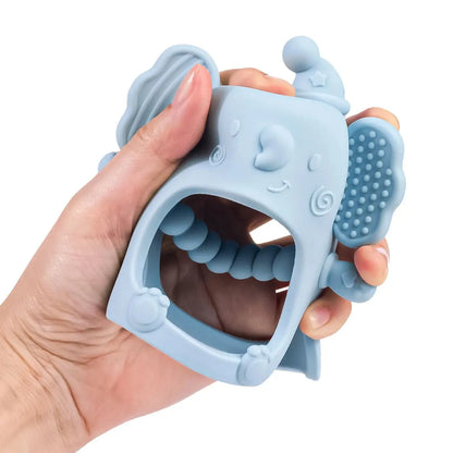 Silicone Elephant Baby Teether Mitten