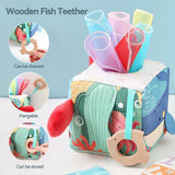 Montessori Cotton Tissue Box Toy Soft Rattle Cloth Book