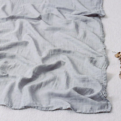 Solid Color Bamboo Cotton Muslin Baby Swaddle Blanket