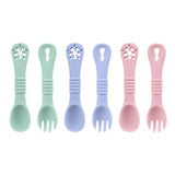 Baby Spoon Fork Set Soft Silicone Training Cutlery