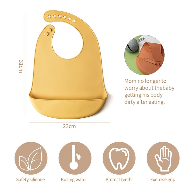 Waterproof Baby Silicone Feeding Bib
