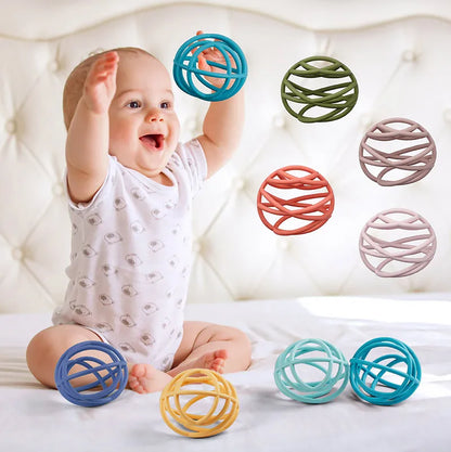 Baby Silicone Grip Ball Educational Teether