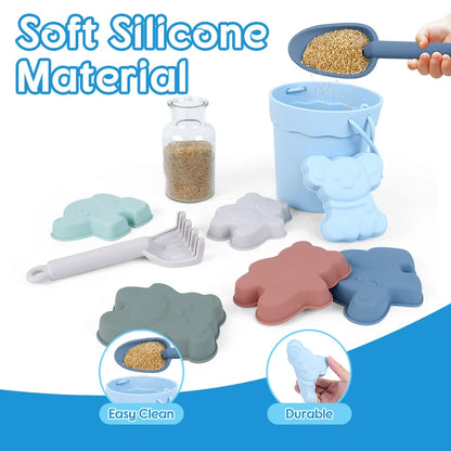 Silicone Sandbox Toy Set for Kids Outdoor Beach Play