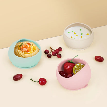 Cute Cartoon Baby Silicone Suction Bowl