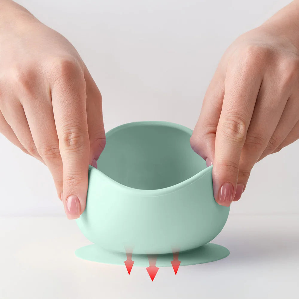 Baby Silicone Tableware Set with Bowl Spoon Fork