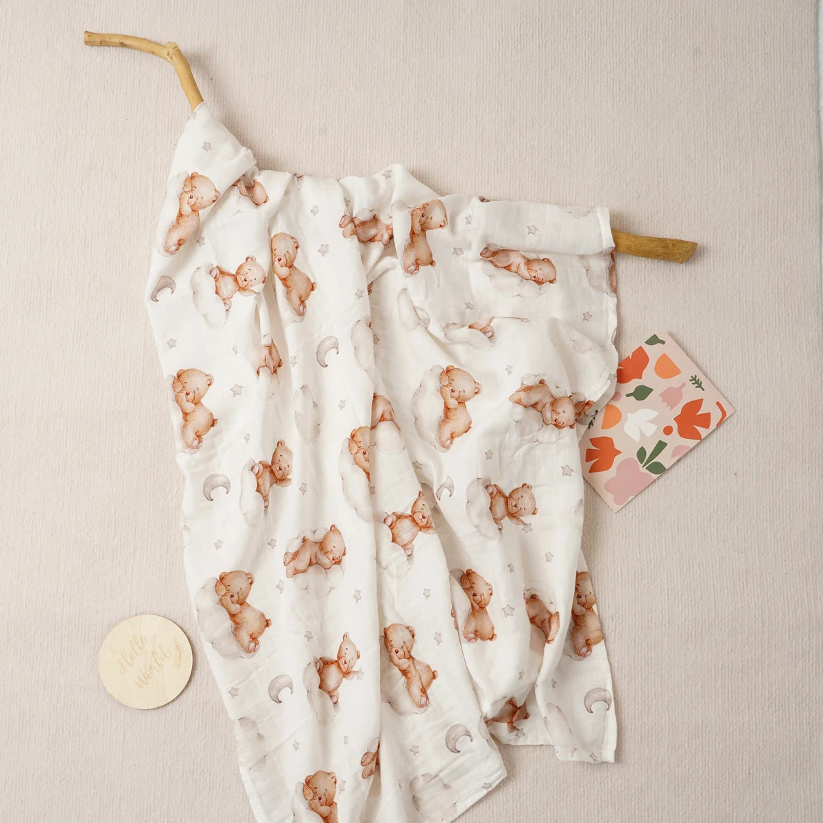 Digital Print Muslin Swaddle Blanket Gift Box