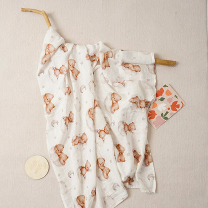 Digital Print Muslin Swaddle Blanket Gift Box