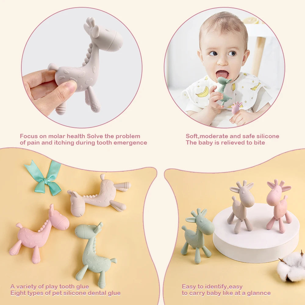Baby Silicone Teether Cute Deer Design