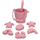 Silicone Beach Toy Set with Bucket Shovel and Water Play