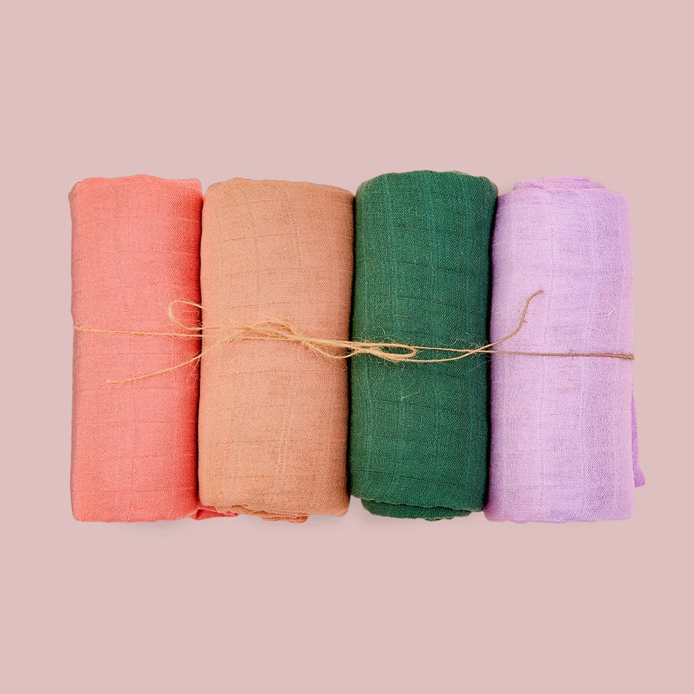 Multi Functional Muslin Swaddle Blanket Set for Newborn