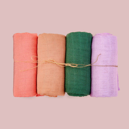 Multi Functional Muslin Swaddle Blanket Set for Newborn