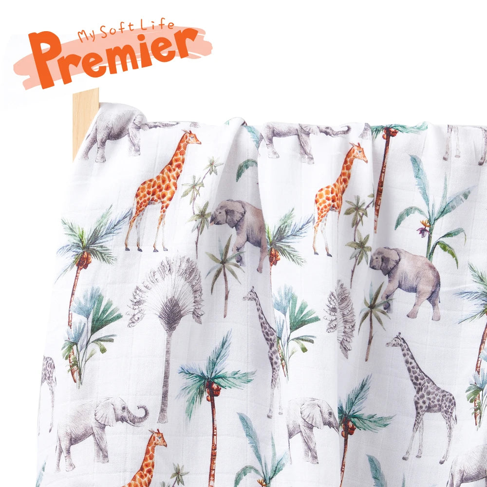High Density Digital Print Muslin Swaddle Blanket
