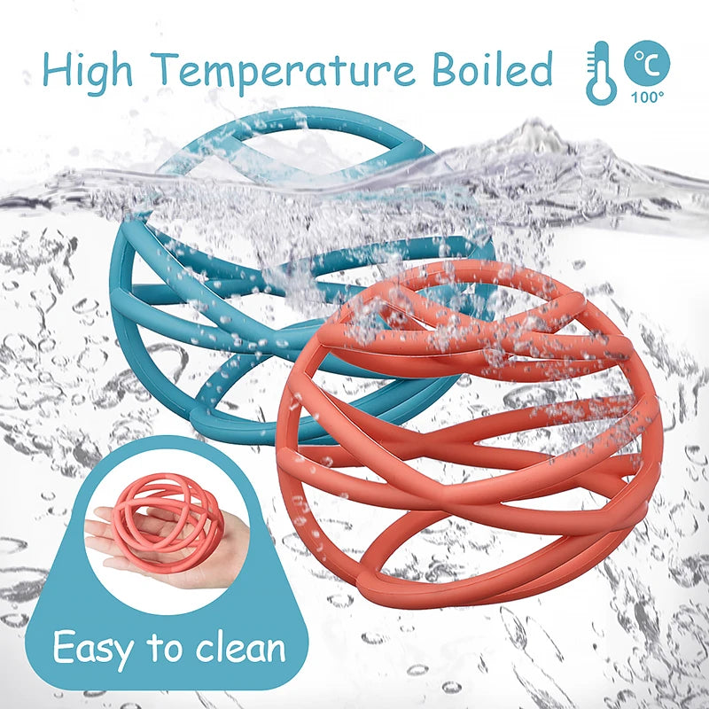 Baby Silicone Grip Ball Educational Teether