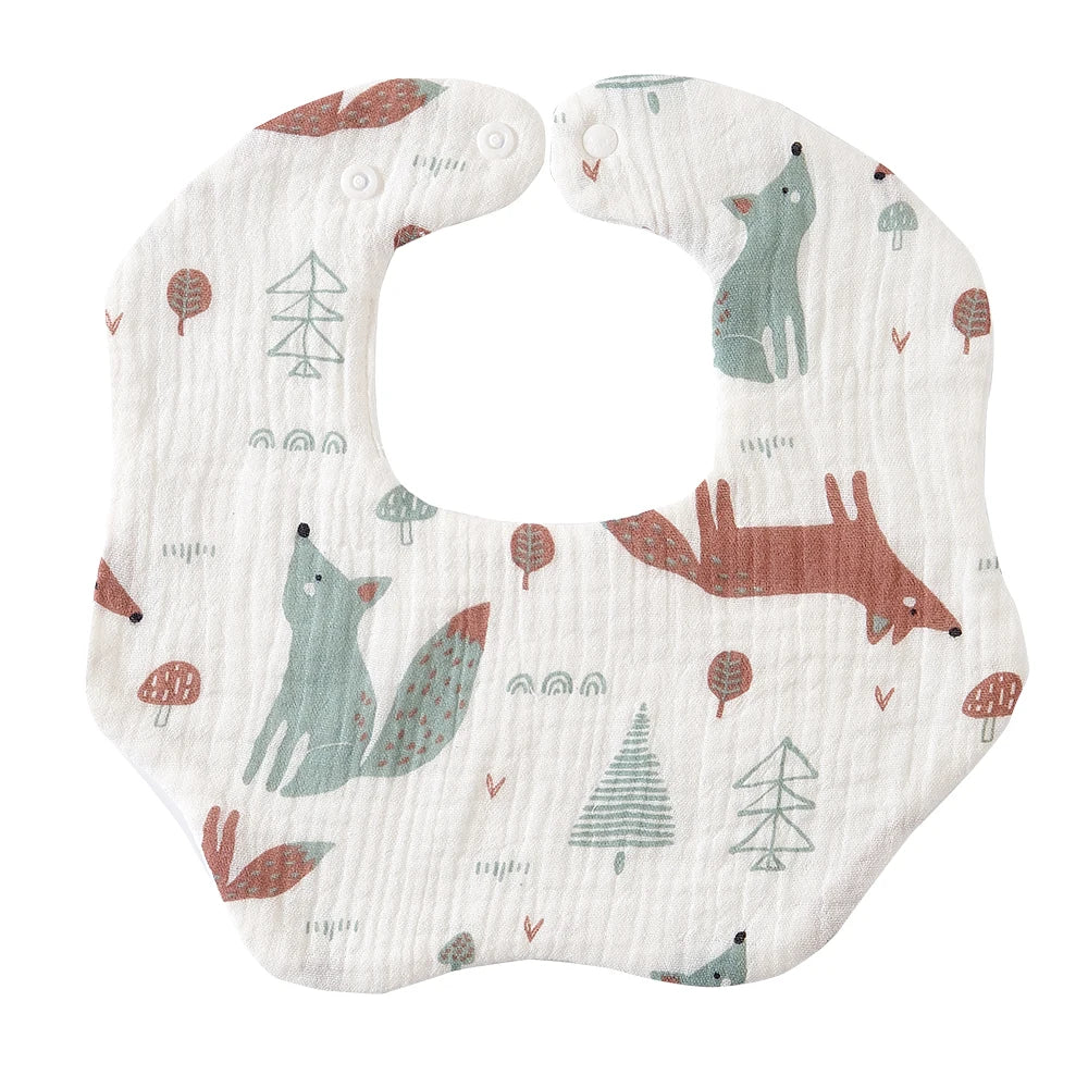 Crepe Cotton Muslin Baby Feeding Bib and Burp Cloth