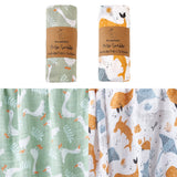 Floral Muslin Swaddle Blanket Set Colorful Design