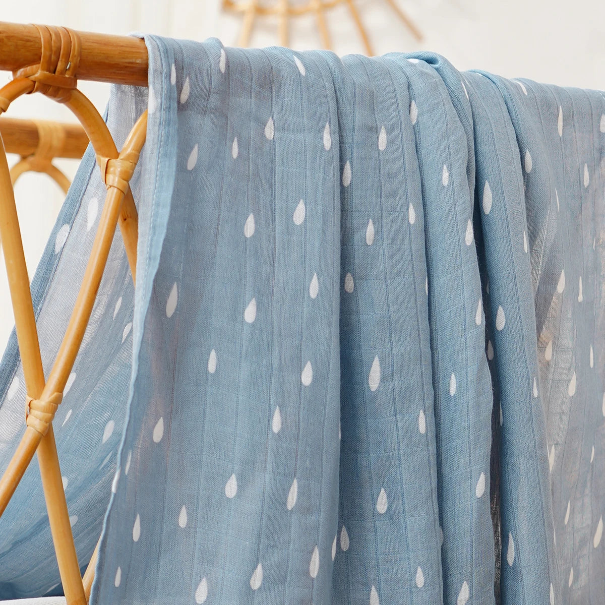 Bamboo Cotton Muslin Swaddle Newborn Bath Towel Wrap