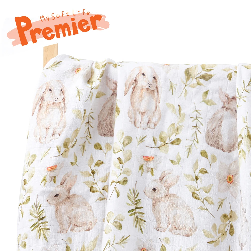 High Density Digital Print Muslin Swaddle Blanket