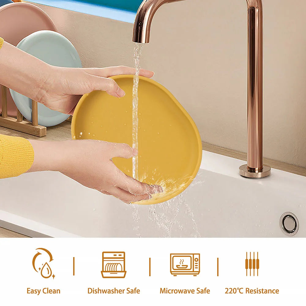 Baby Silicone Cartoon Suction Plate