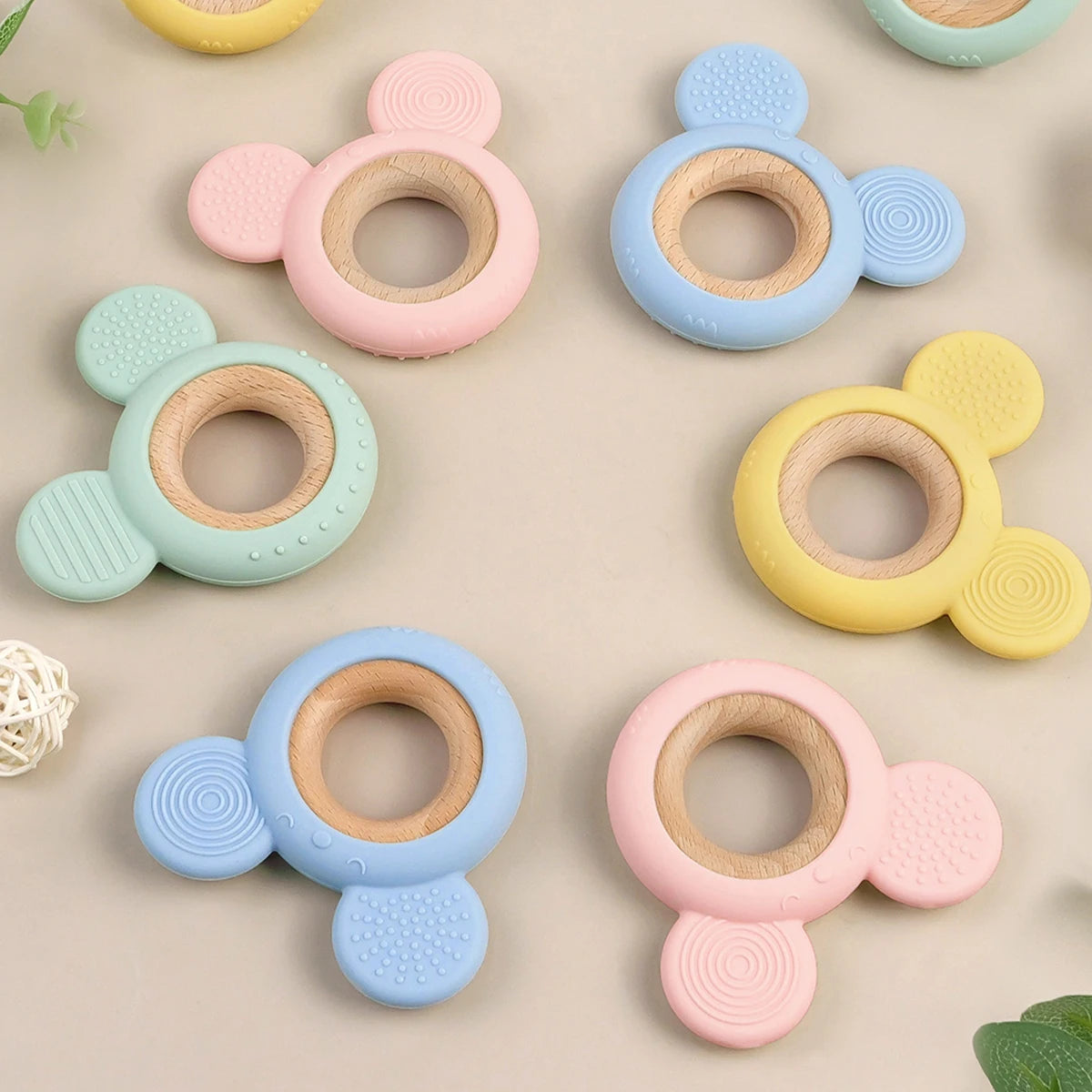 Silicone Mickey Baby Teether Pendant