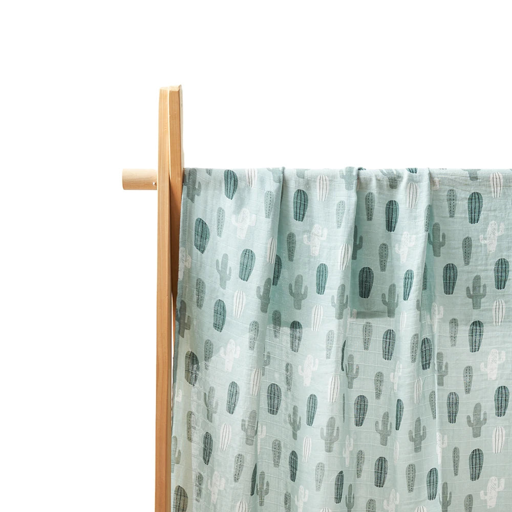 Bamboo Cotton Muslin Swaddle Nursing Cover Baby Wrap