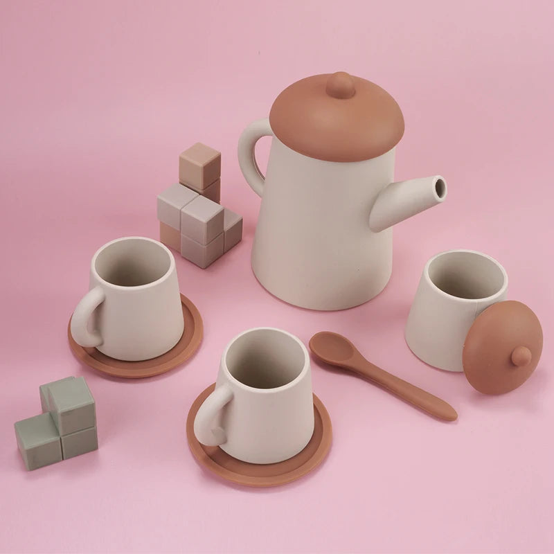Montessori Silicone Tea Set Pretend Play Kitchen Toy