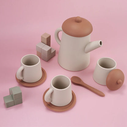 Montessori Silicone Tea Set Pretend Play Kitchen Toy