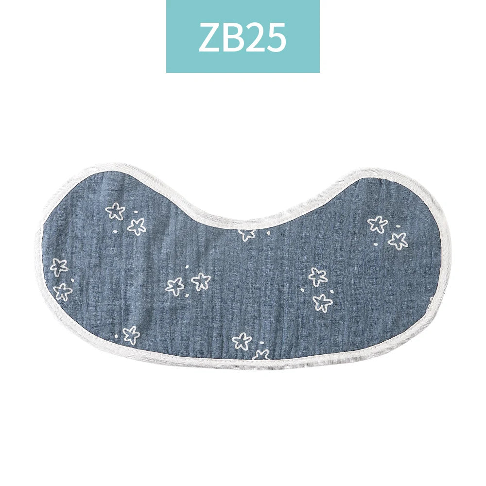 Breathable Cotton Muslin Baby Bib and Burp Cloth