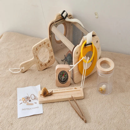 Kids Outdoor Exploration Set with Insect Net and Magnifying Glass