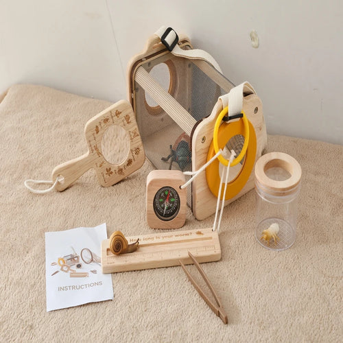 Kids Outdoor Exploration Set with Insect Net and Magnifying Glass