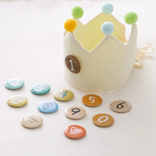Baby Birthday Party Crown Headband Hat with Numbers