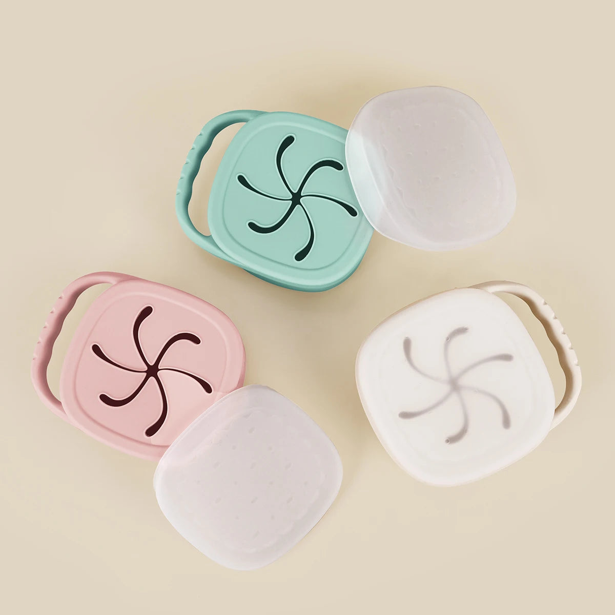 Portable Baby Silicone Snack Cup Box